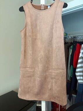 a new day Suede-Look Sleeveless Shift Dress in Blush